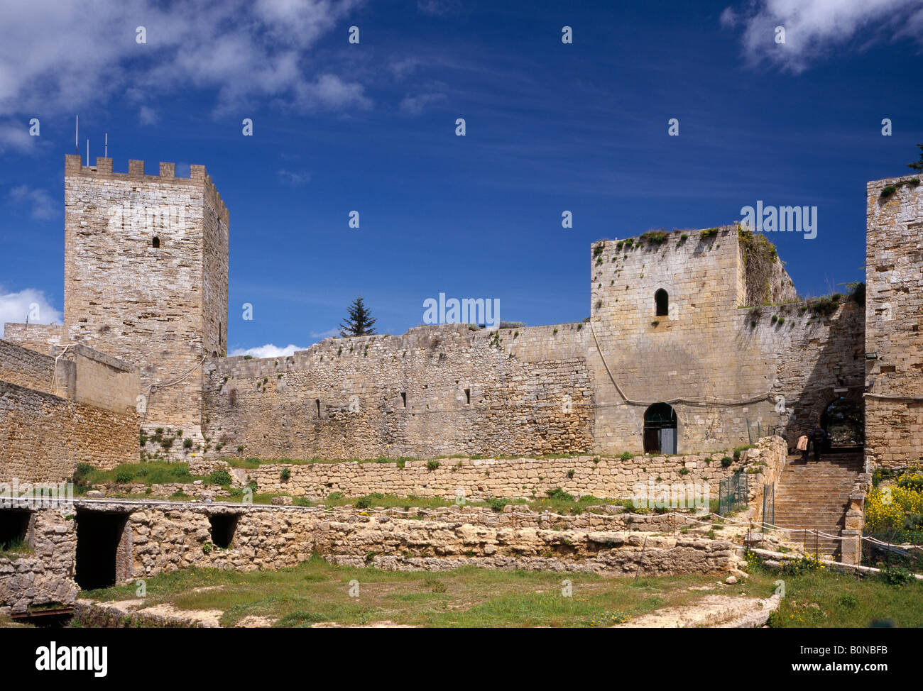Lombardia Castle Enna Sicily Italy EU. Stock Photo