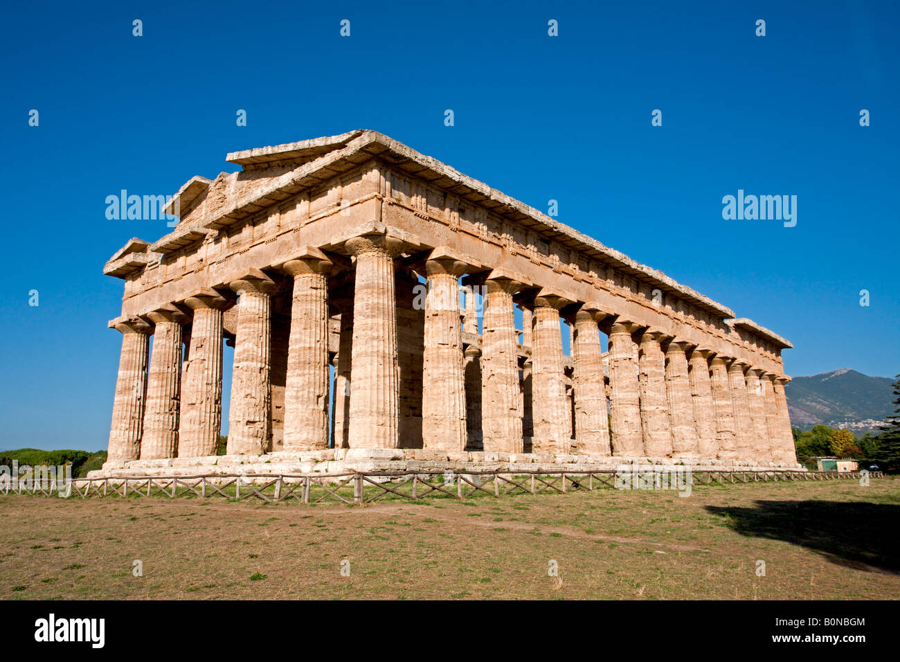Paestum: Second Temple of Hera Stock Photo