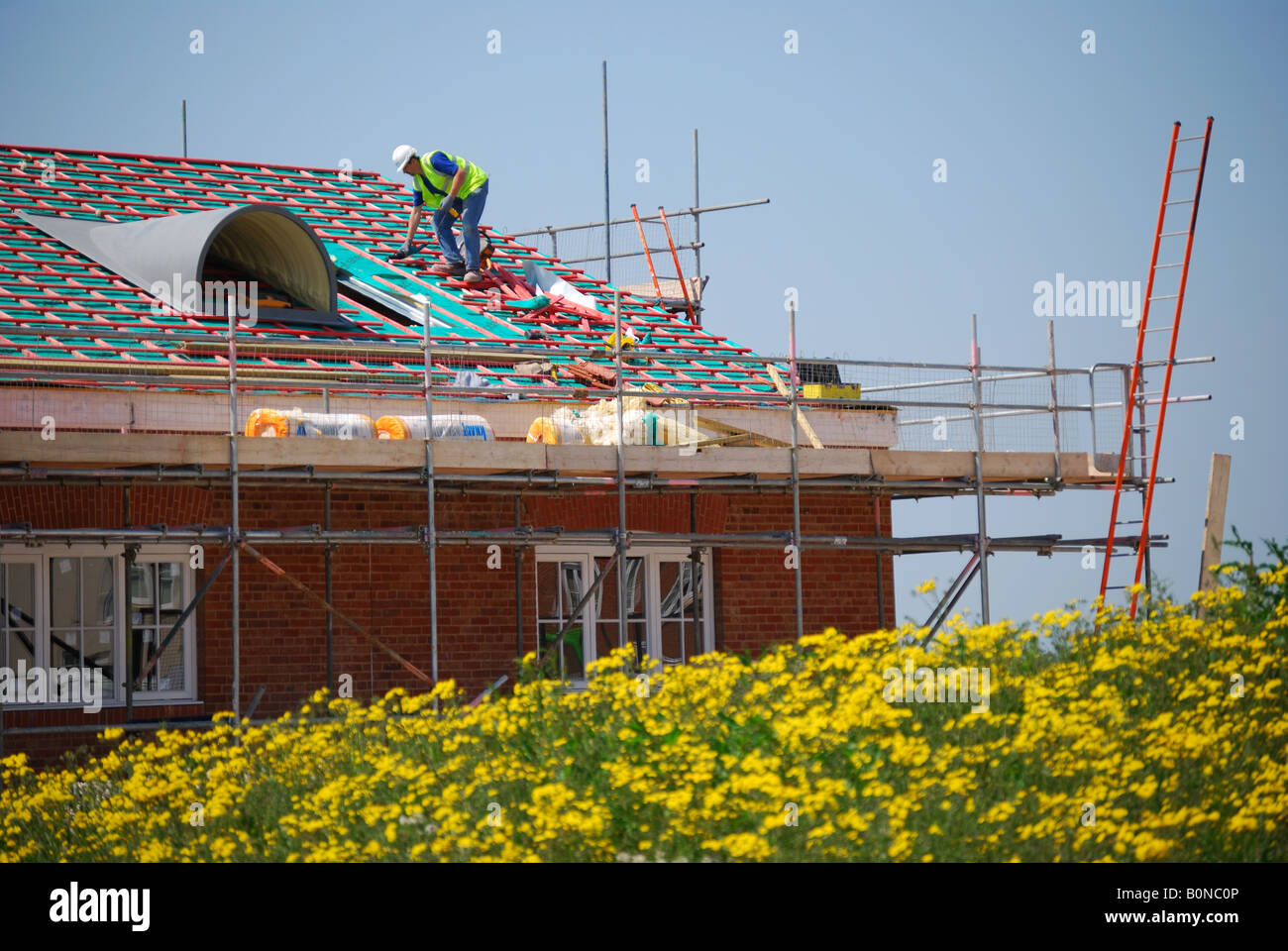 New housing construction, Poundbury, Dorchester, Dorset, England, United Kingdom Stock Photo