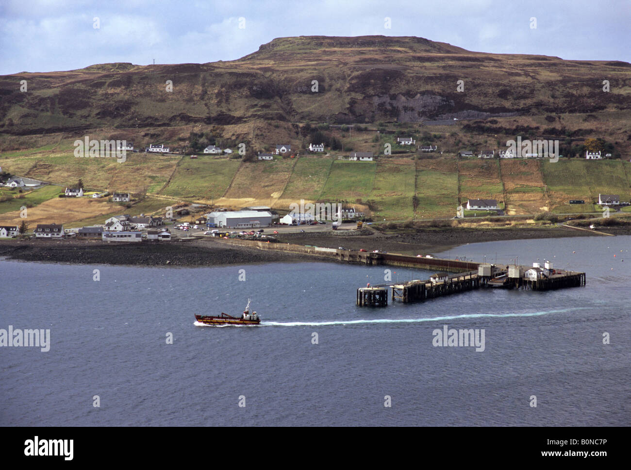 The ferry port of Uig in Uig Bay, Isle of Skye Stock Photo