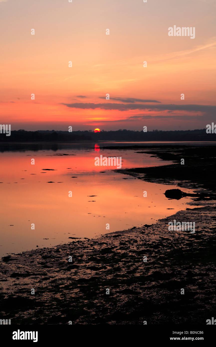 Sunset Landshipping Quay and Western Cleddau Narbeth Pembrokeshire