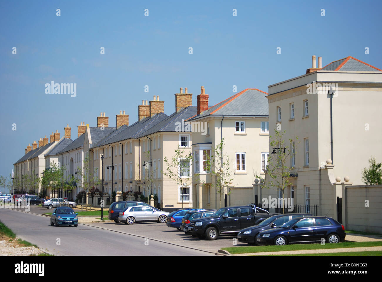 New traditional housing, Poundbury, Dorchester, Dorset, England, United Kingdom Stock Photo