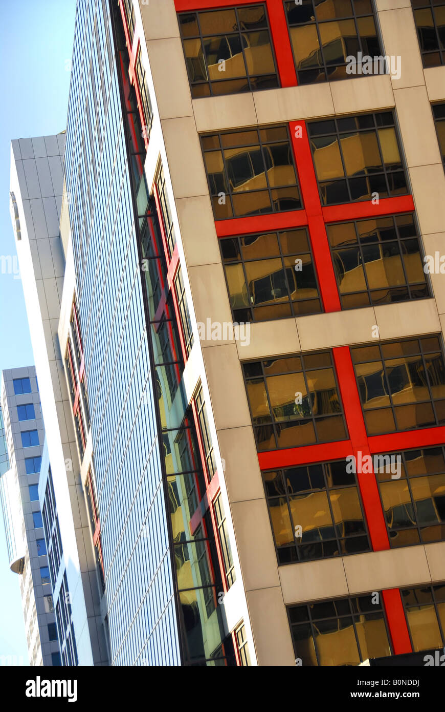 Row of modern office buildings architectural abstract Stock Photo