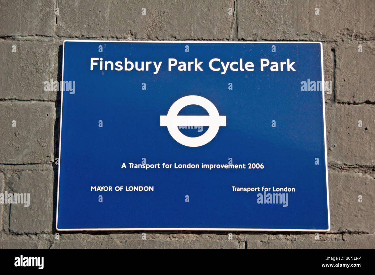 Finsbury Park Cycle Park sign London England UK Stock Photo
