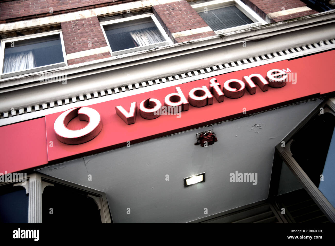 Facade of Vodaphone mobile phone shop in London Stock Photo Alamy