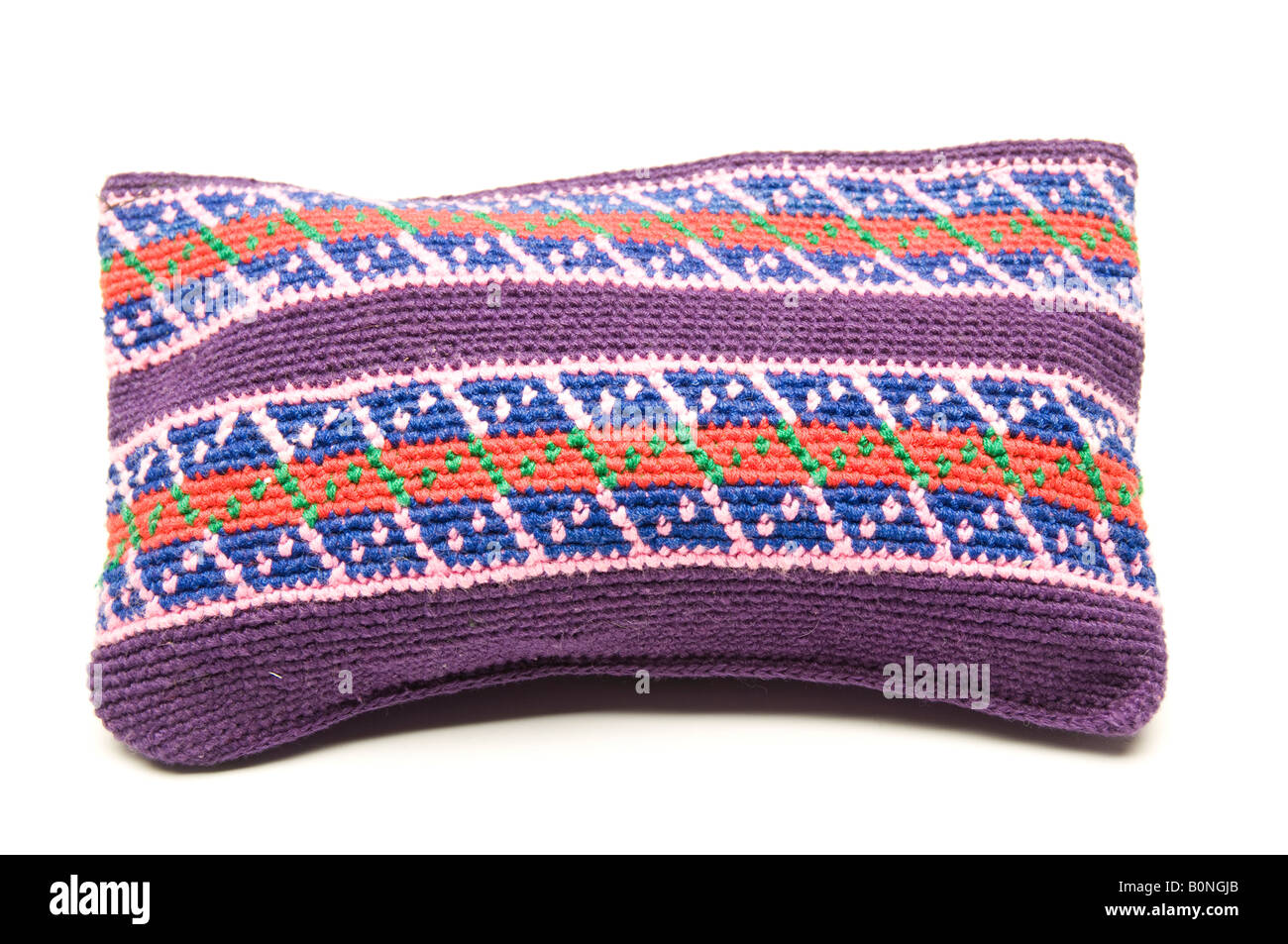 knitted hand made change purse handbag produced in honduras central america Stock Photo