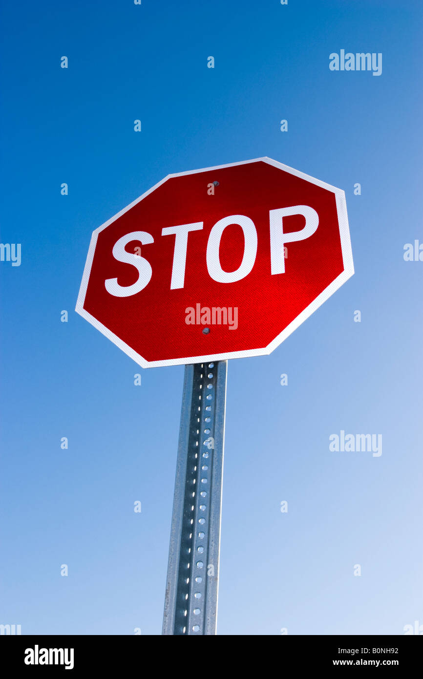 Stop sign located in downtown Hartford Connecticut USA Stock Photo - Alamy