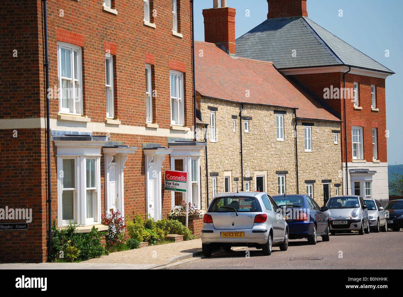 New housing built in traditional styles, Poundbury, Dorchester, Dorset, England, United Kingdom Stock Photo
