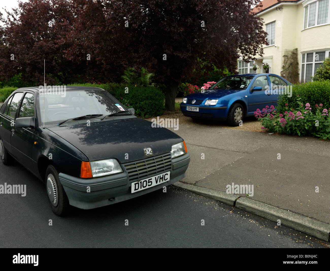 Car Blocking Drive Stock Photo Alamy