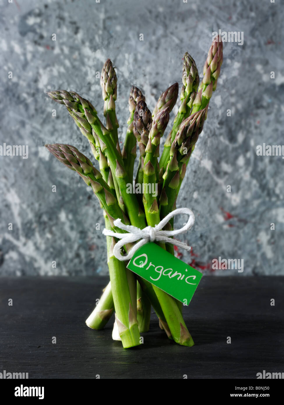 Fresh bunch of organic asparagus Stock Photo