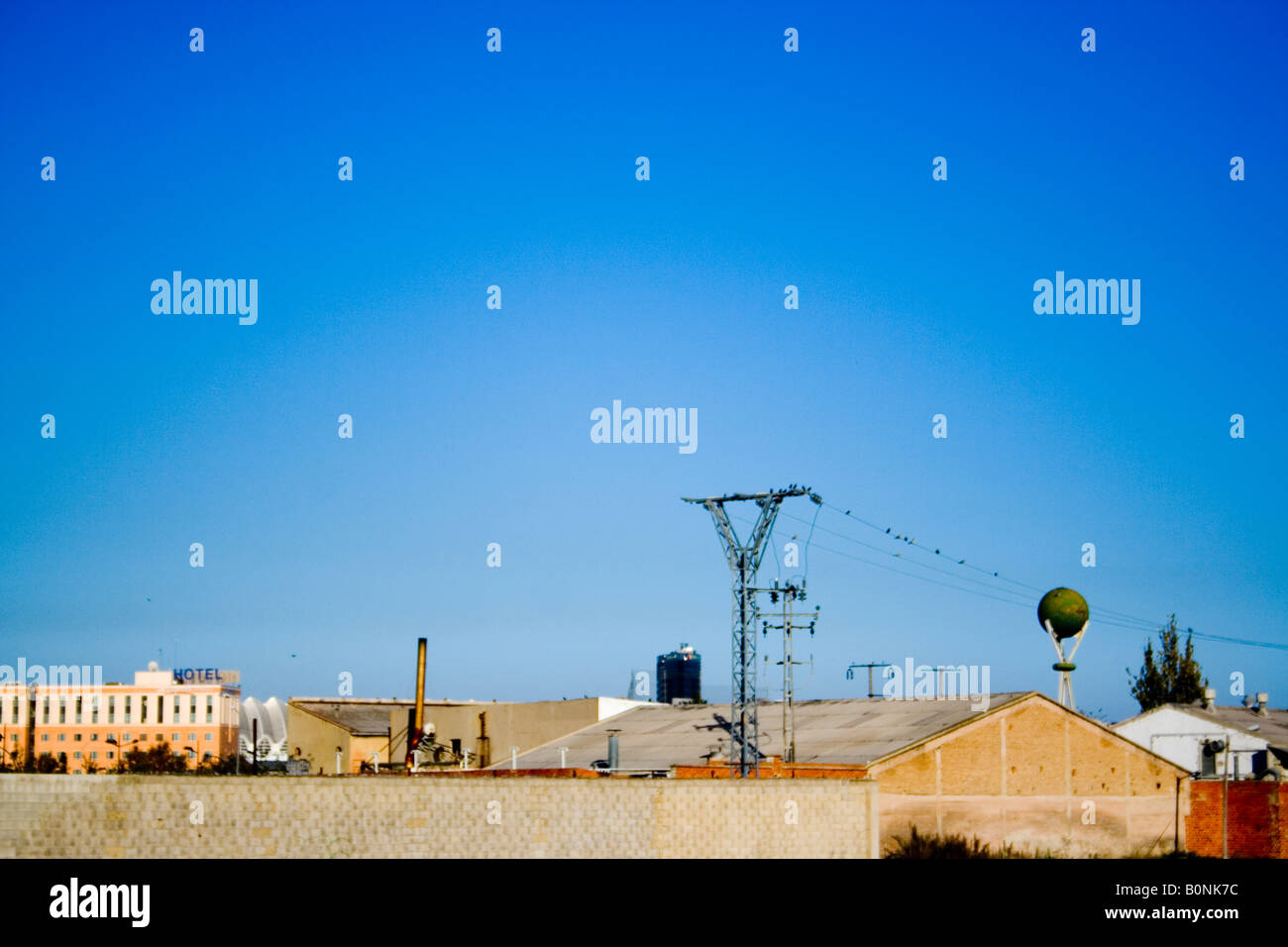 antenna ,periphery, leaved factory, el saler, Stock Photo