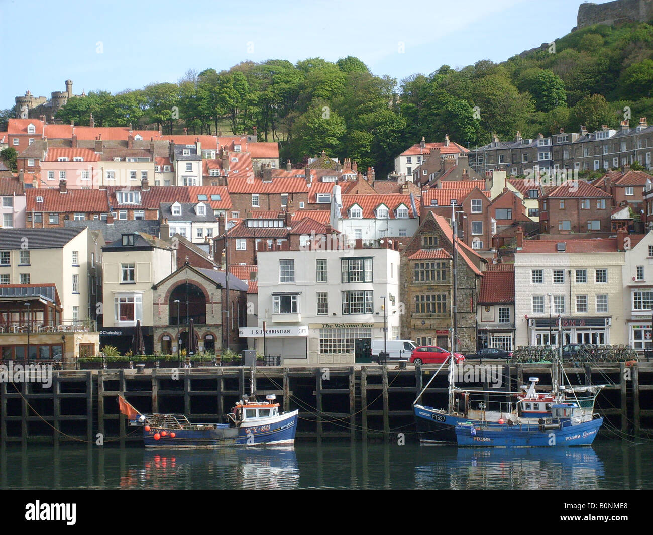 Scarborough harbour foreshore amusements, North Yorkshire, England Stock Photo