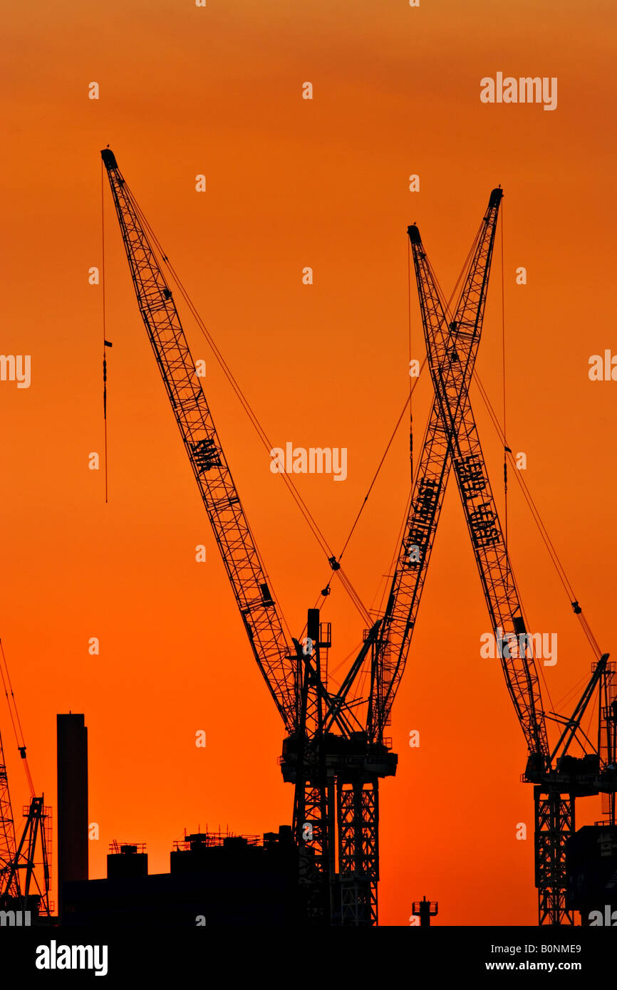 Construction Industry / Construction Cranes on a building site at