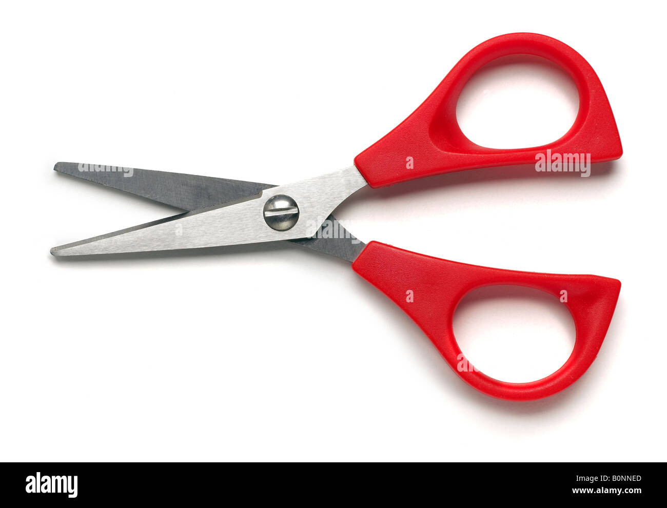 red handle Scissors Stock Photo Alamy