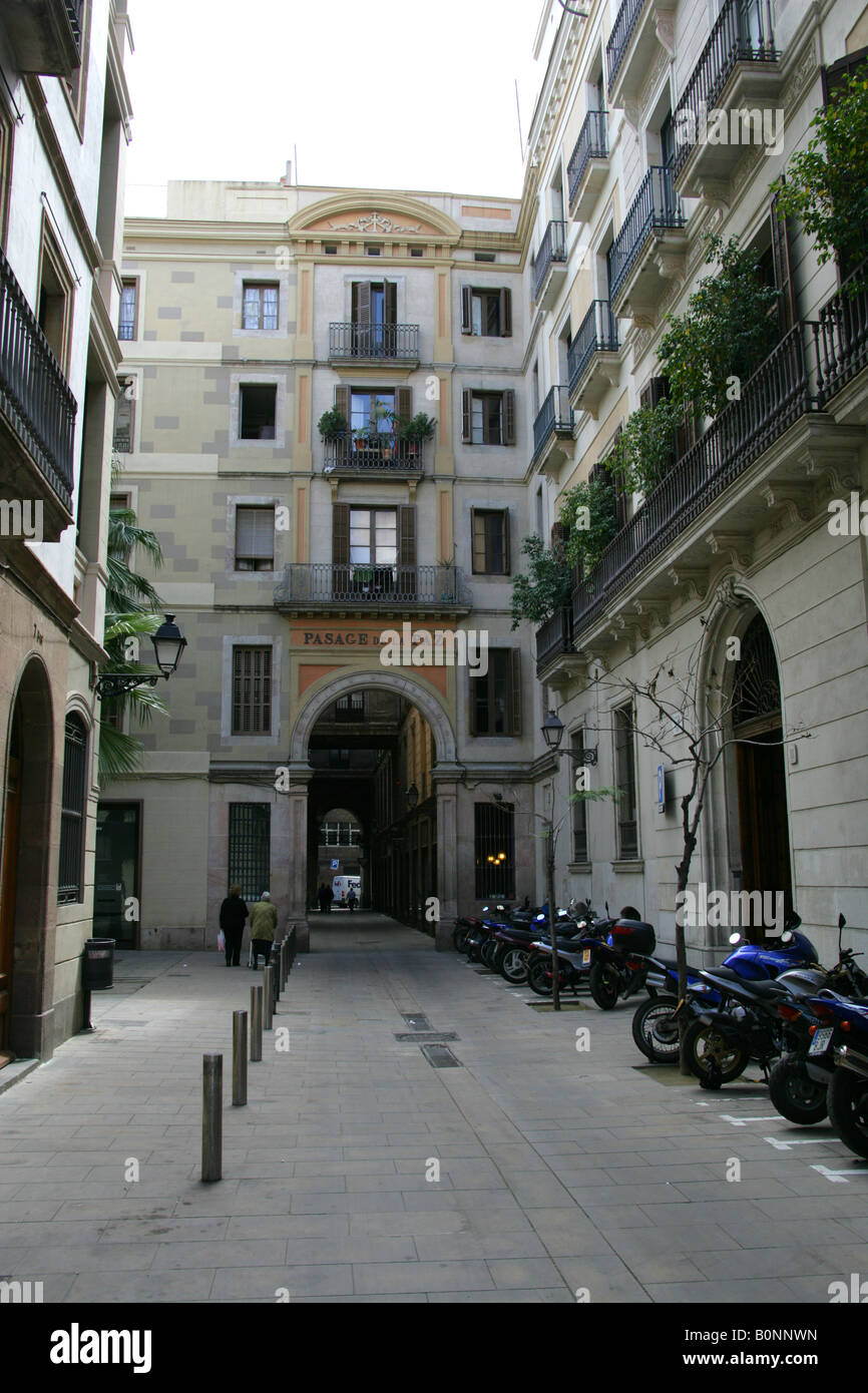 Pasage de la Paz, Barcelona, Spain Stock Photo