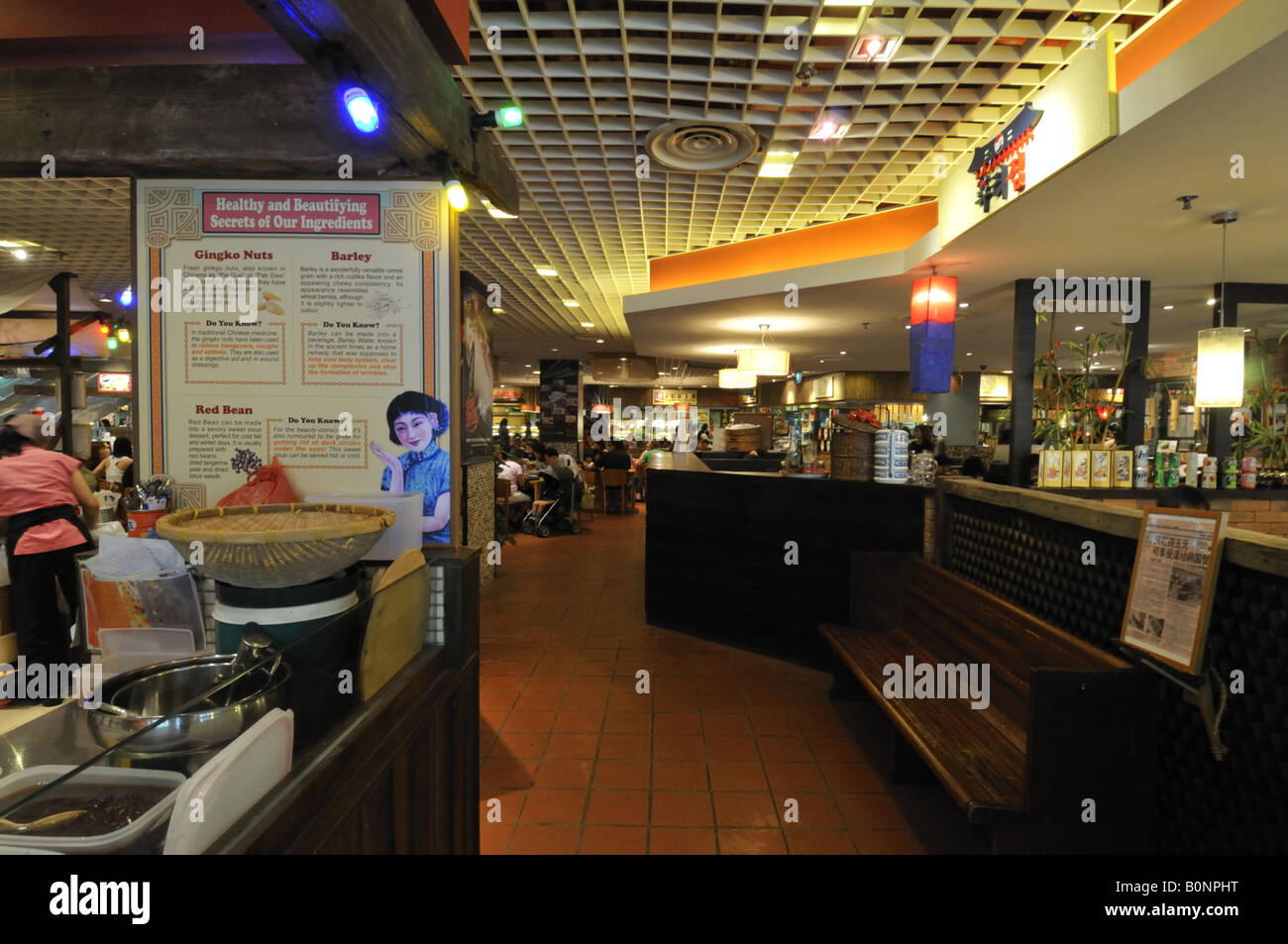 Wisma Atria air conditioned Food Republic foodcourt Orchard Road Singapore Stock Photo