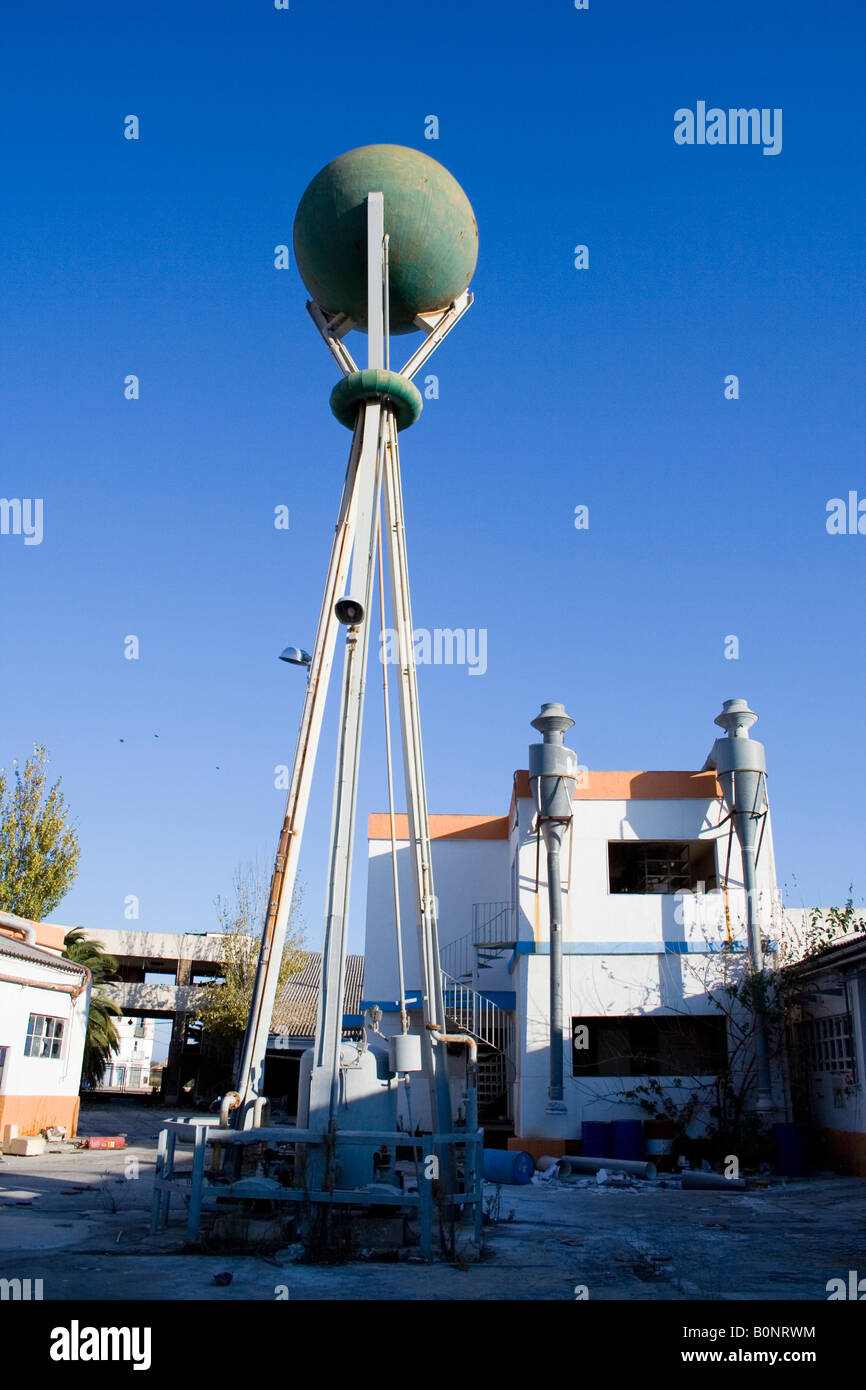 chimney ,periphery, leaved factory, el saler, Stock Photo