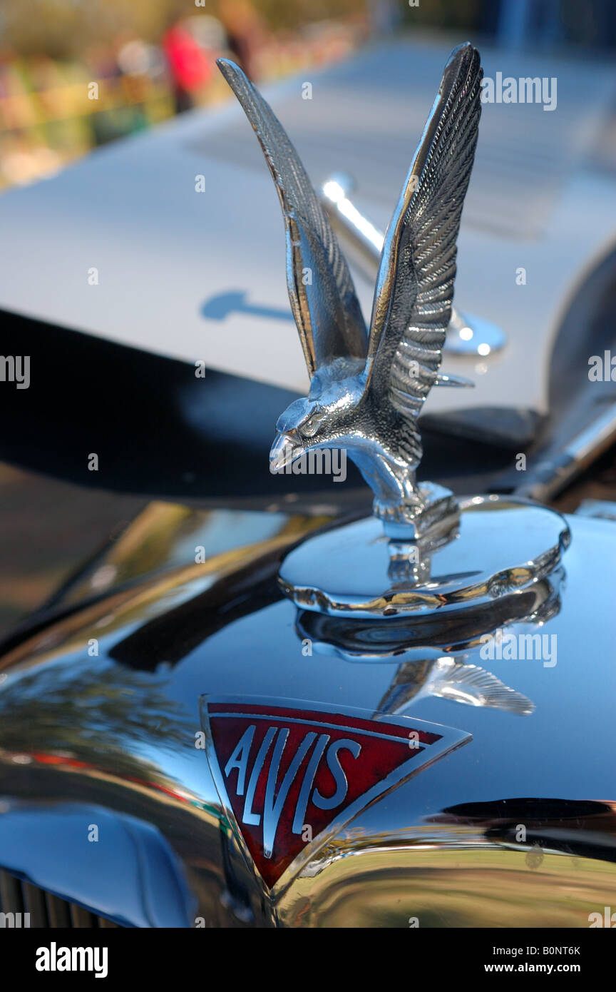 1937 Alvis Silver Crest hood ornament, or mascot Stock Photo Alamy