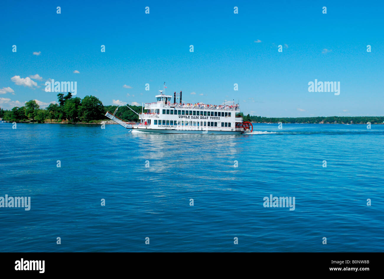 great lakes paddle steamer 1000 islands Stock Photo