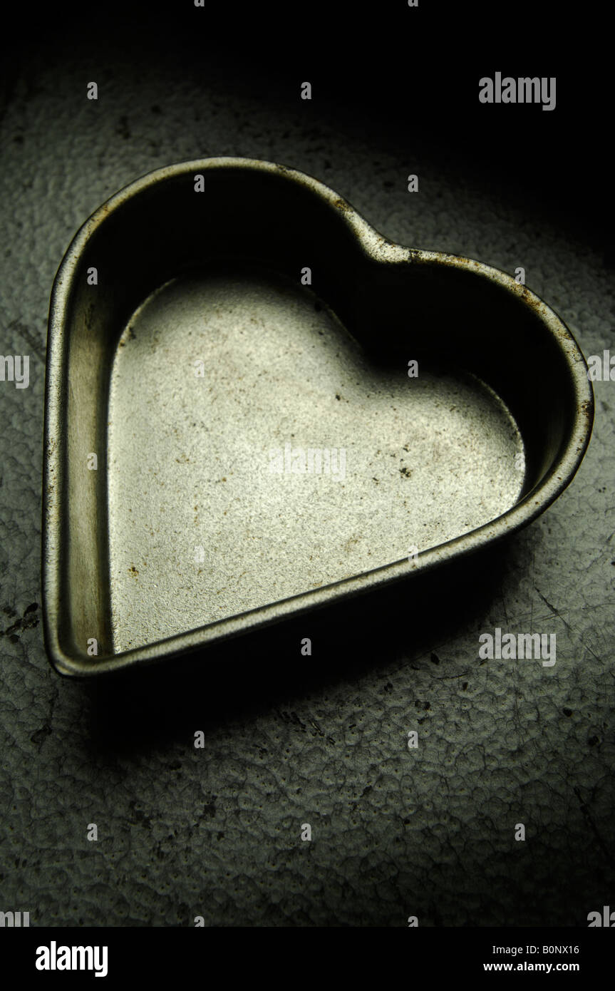 cake tin in the shape of a heart Stock Photo