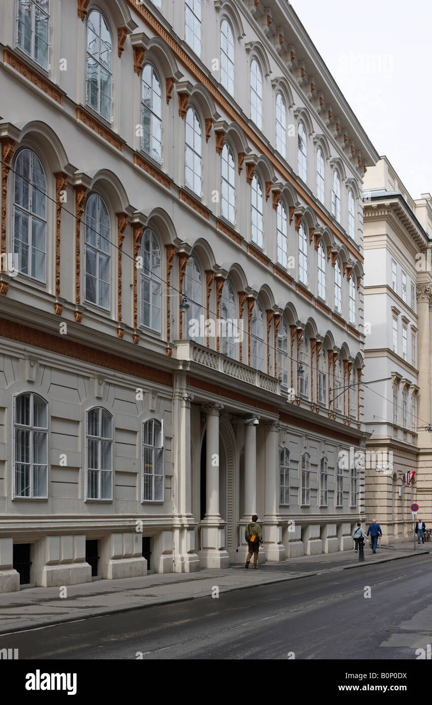 Wien, Herrengasse 11, ehemalige Niederösterreichische Statthalterei, Fassade von Paul Sprenger (1846-1848) Stock Photo