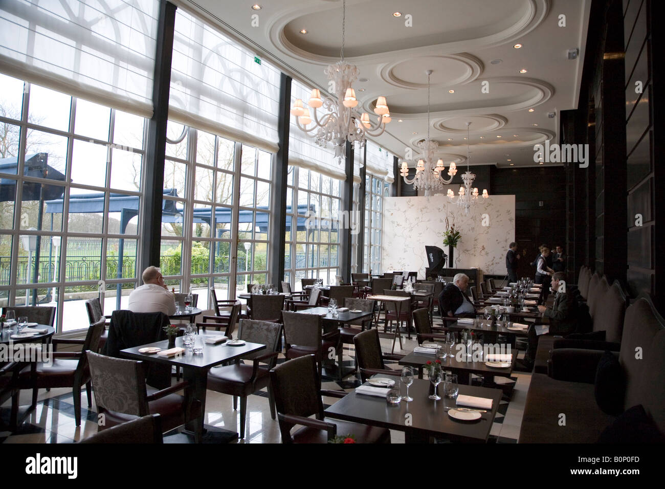 Preparations before the opening night of Gordon Ramsays new restaurant