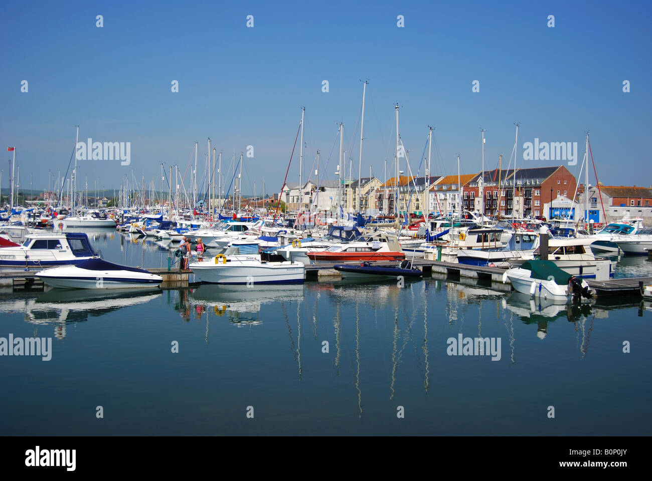 View of Marina, Weymouth Harbour, Weymouth, Dorset, England, United Kingdom Stock Photo