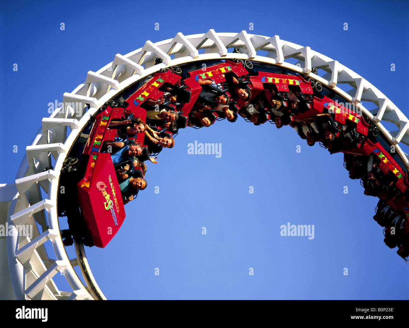 Corkscrew roller coaster hires stock photography and images Alamy