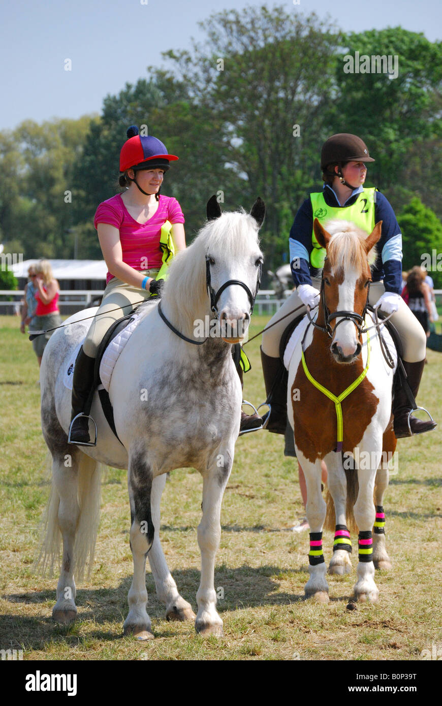 Pony Club riders, Royal Windsor Horse Show, Home Park, Windsor, Berkshire, England, United Kingdom Stock Photo