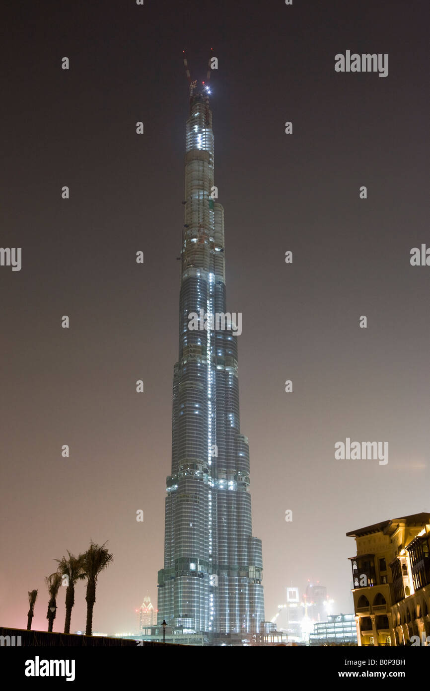 The Burj Dubai under construction in Dubai, UAE. Stock Photo