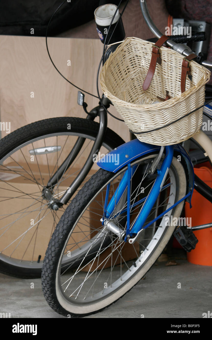 Two bicycles in a garage Stock Photo Alamy