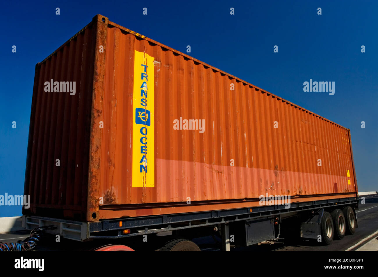 Transportation and Trucking / A Shipping Container loaded on a Semi
