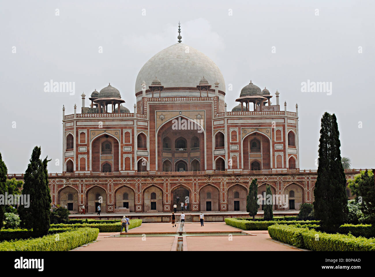 Delhi. Humayan's tomb 1565A.D. View from West, General View. Stock Photo