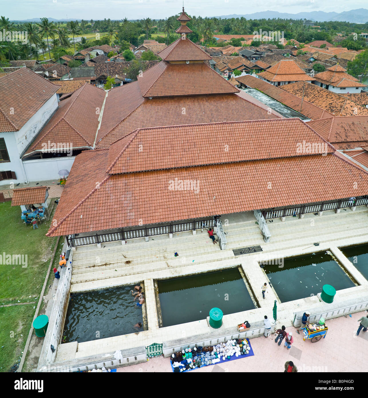 roof of Great mosque, Banten, Java, Indonesia Stock Photo