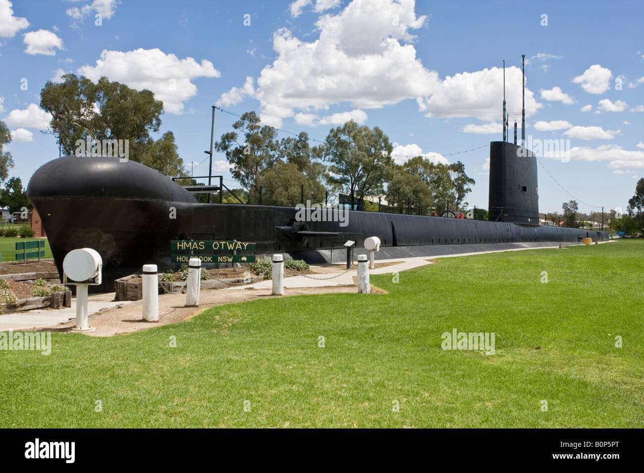 HMAS Otway monument at Holbrook in NSW, Australia Stock Photo