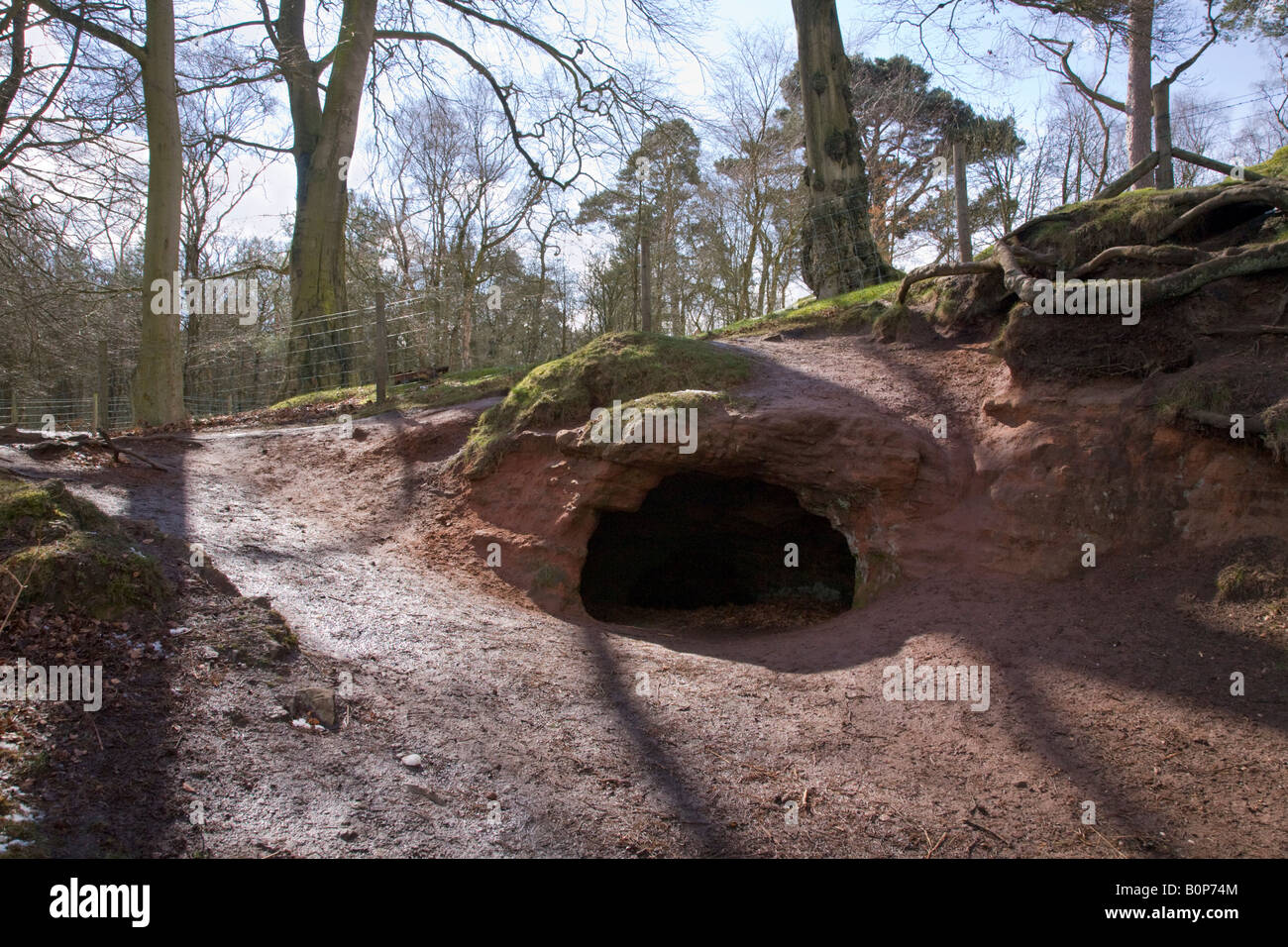 Old mine entrance at Alderley Edge. Cheshire UK Stock Photo Alamy