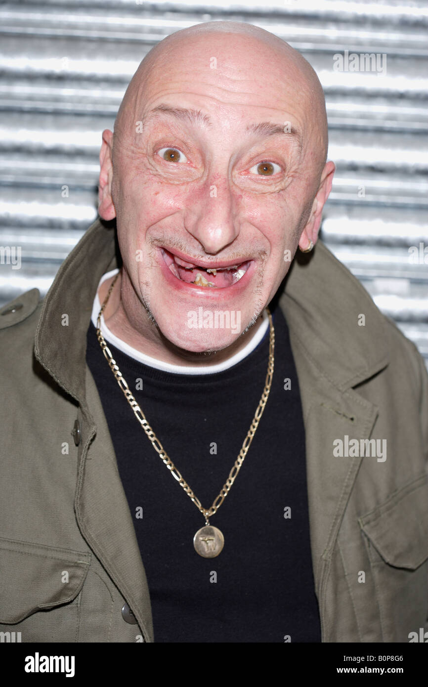 Smiling toothless bald man Stock Photo - Alamy