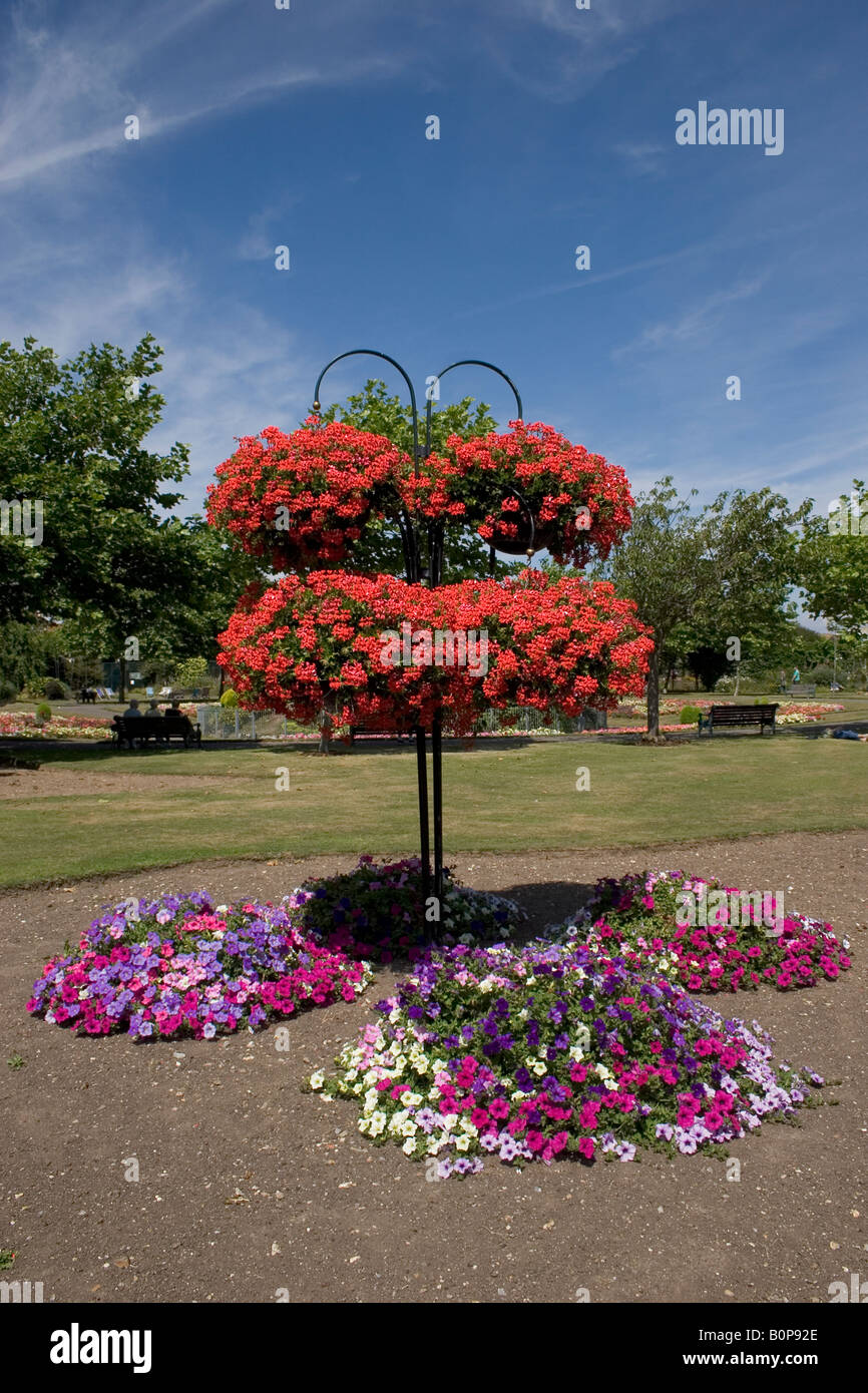 Park in England in the summer with flowers Stock Photo - Alamy