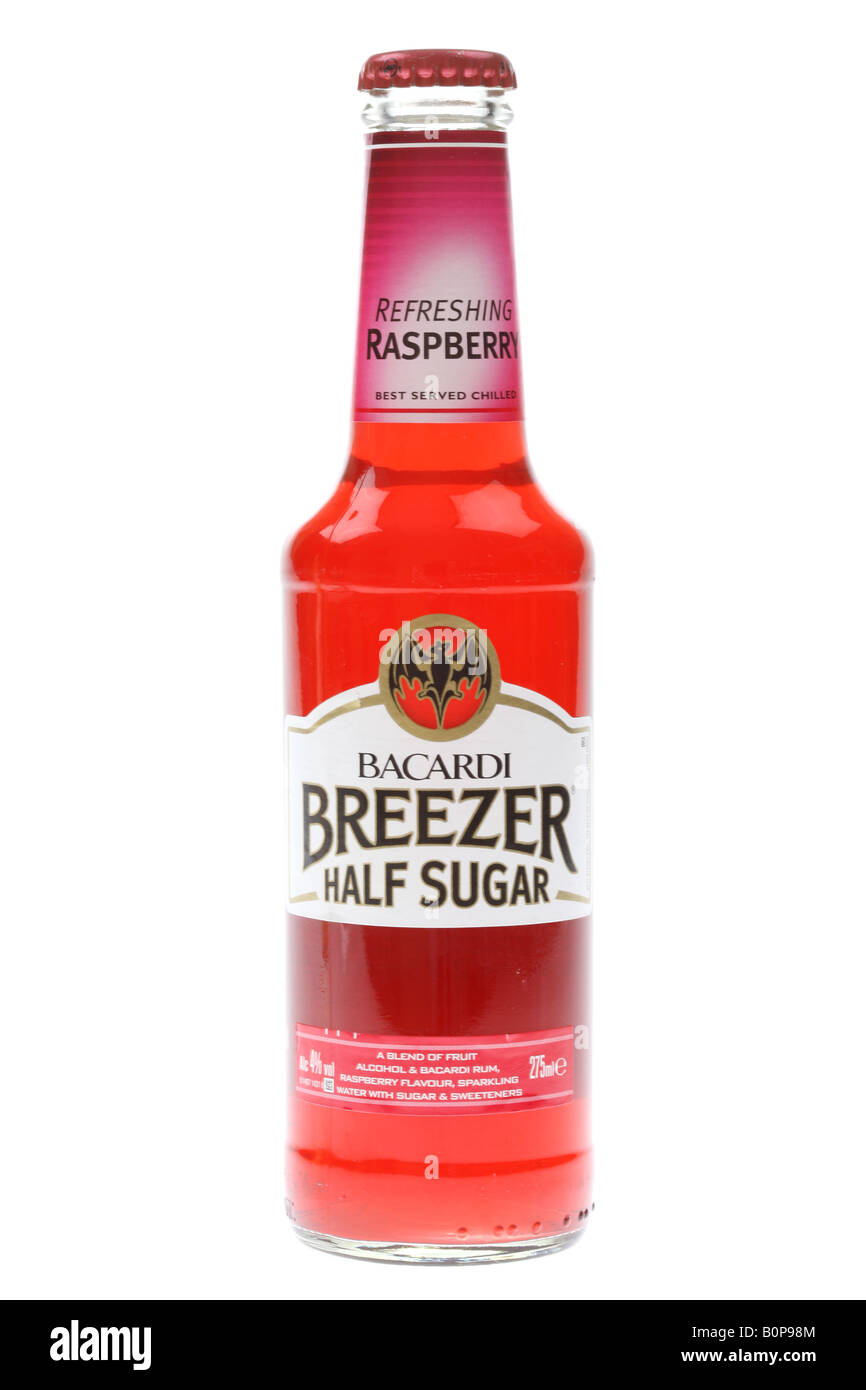 Half Sugar Raspberry Alcopop Stock Photo