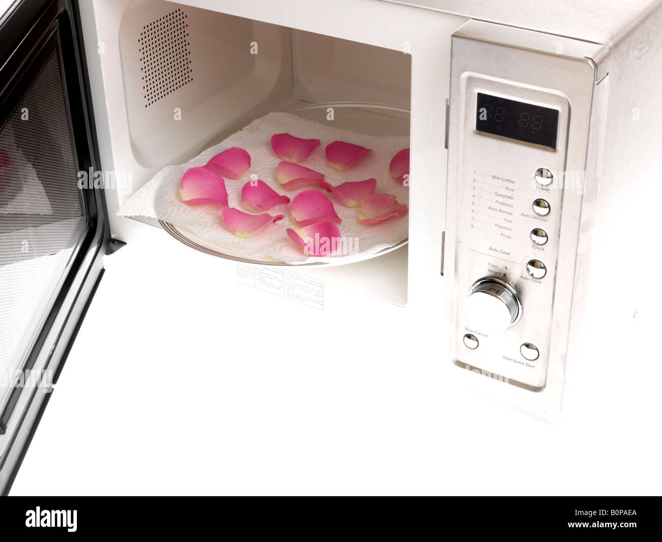 Rose Petals in Microwave Stock Photo Alamy