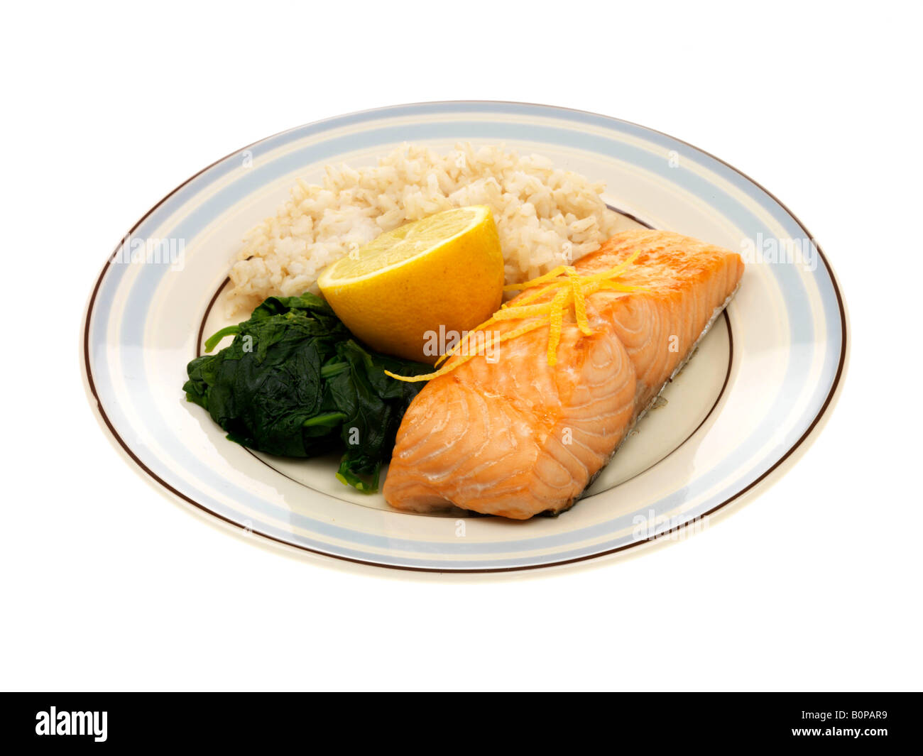 Baked Salmon With Lemon Stock Photo - Alamy
