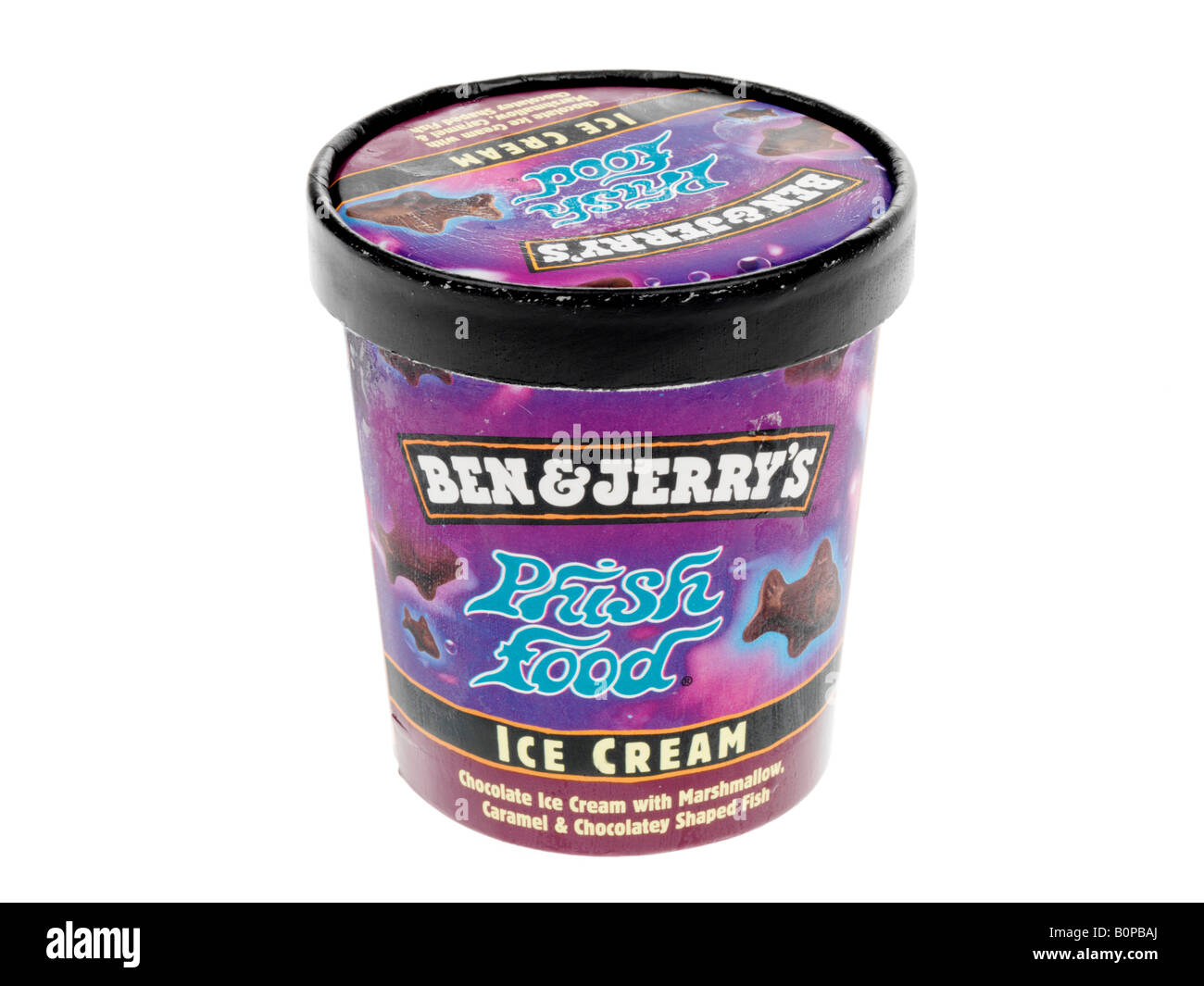 Chocolate Ice Cream with Caramel and Marshmallow Stock Photo Alamy