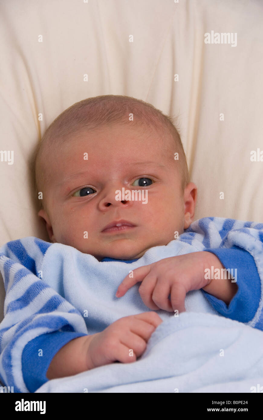 Head and Hands of Newborn Baby Boy Joshua Kailas Hudson Aged 20 days