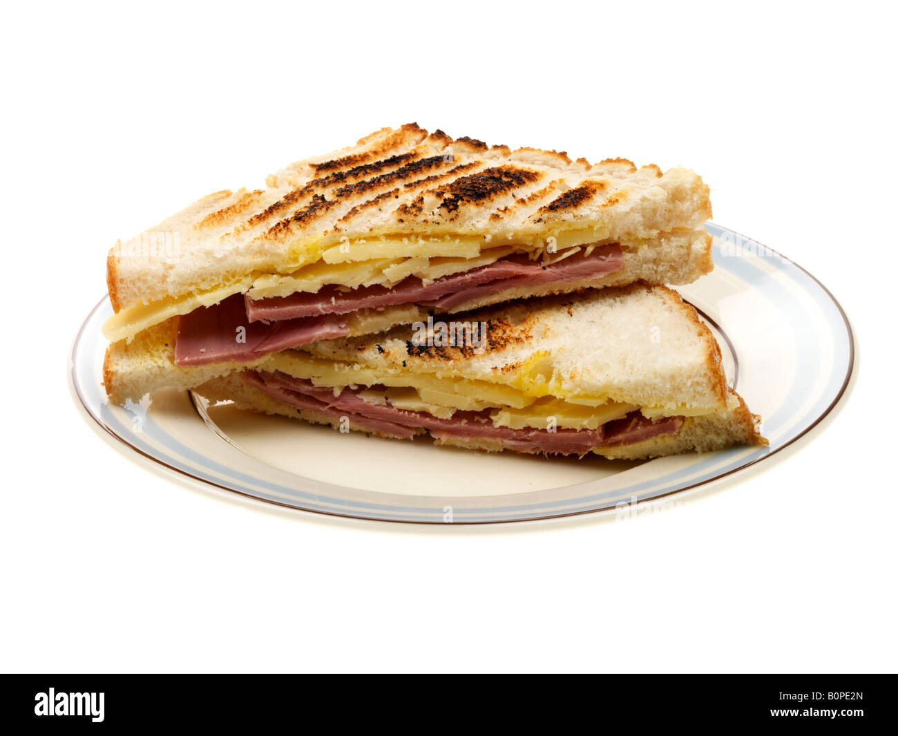 Cheese And Ham Toastie Stock Photo Alamy