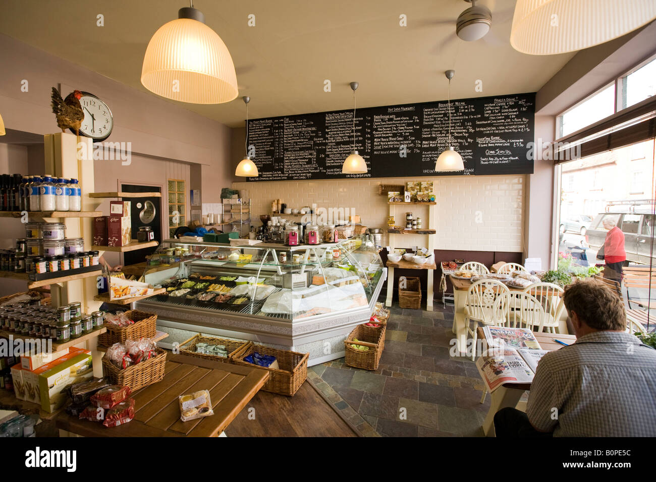 UK England Lincolnshire Bottesford Queen Street Malthouse Deli interior