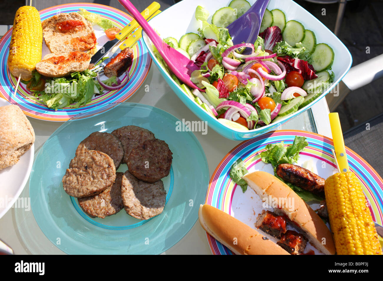 Leftover Barbecue Food Stock Photo Alamy