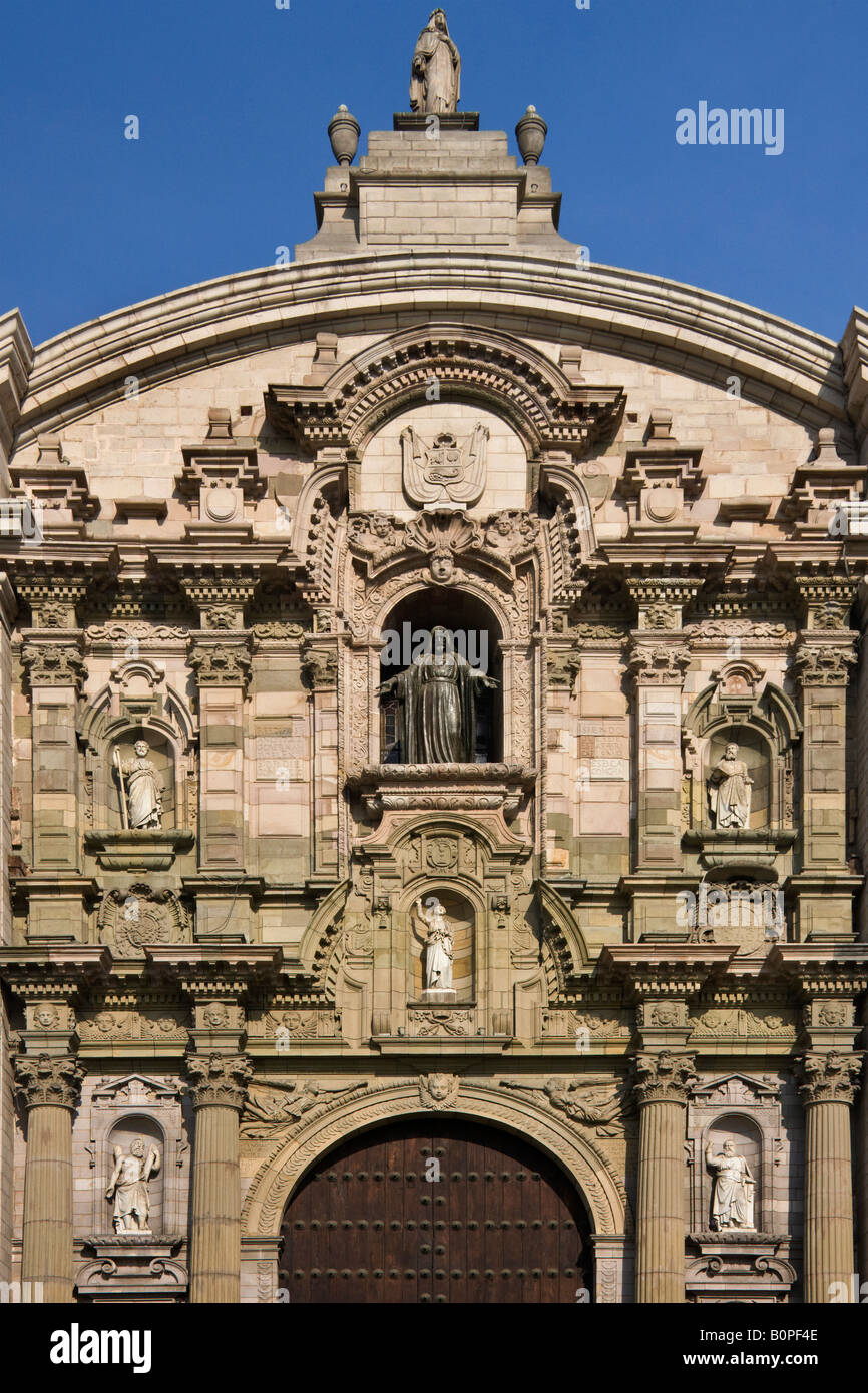Lima Cathedral in the Plaza de Armes in Central Lima in Peru Stock Photo
