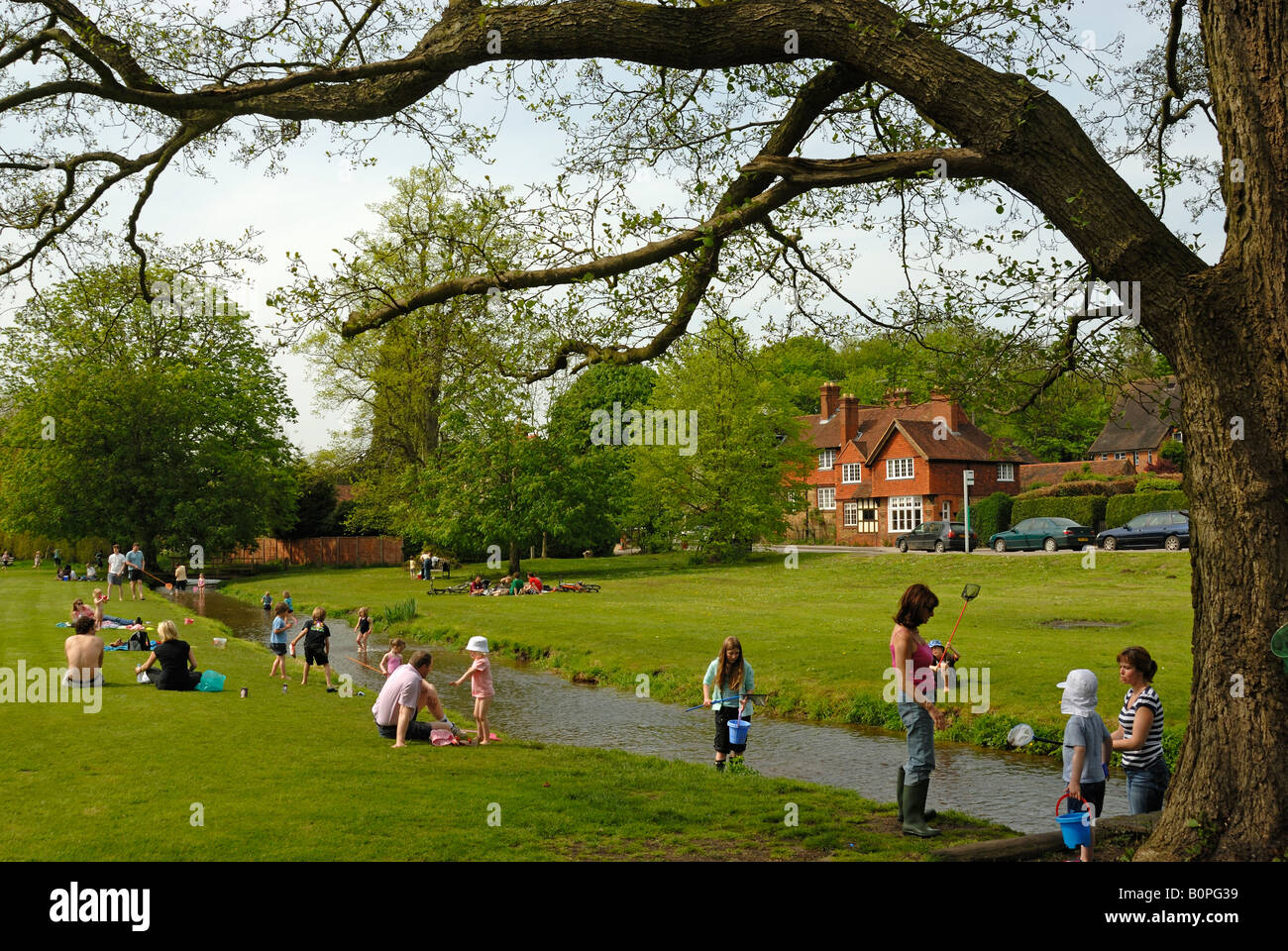 Village Green, Abinger Hammer, Surrey Stock Photo Alamy