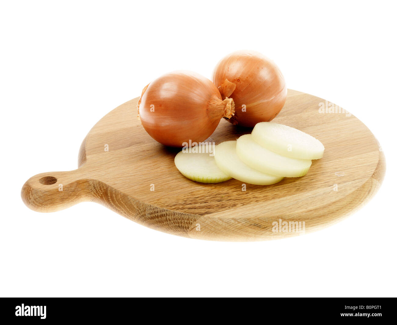Sliced Onion on Chopping Board Stock Photo - Alamy