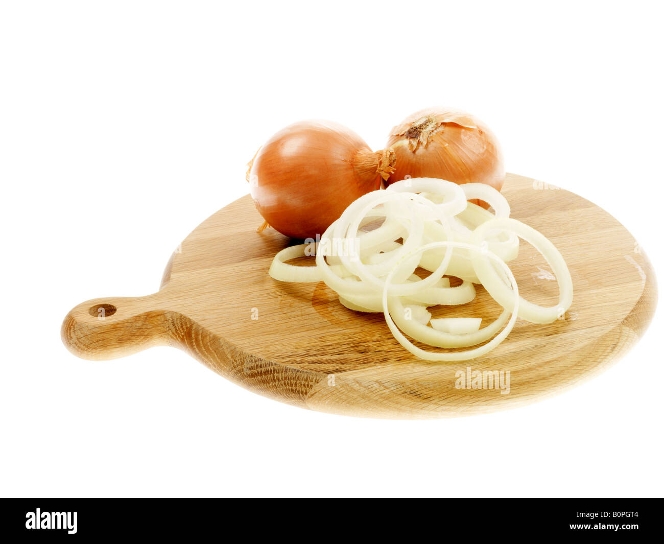 Sliced Onion on Chopping Board Stock Photo - Alamy